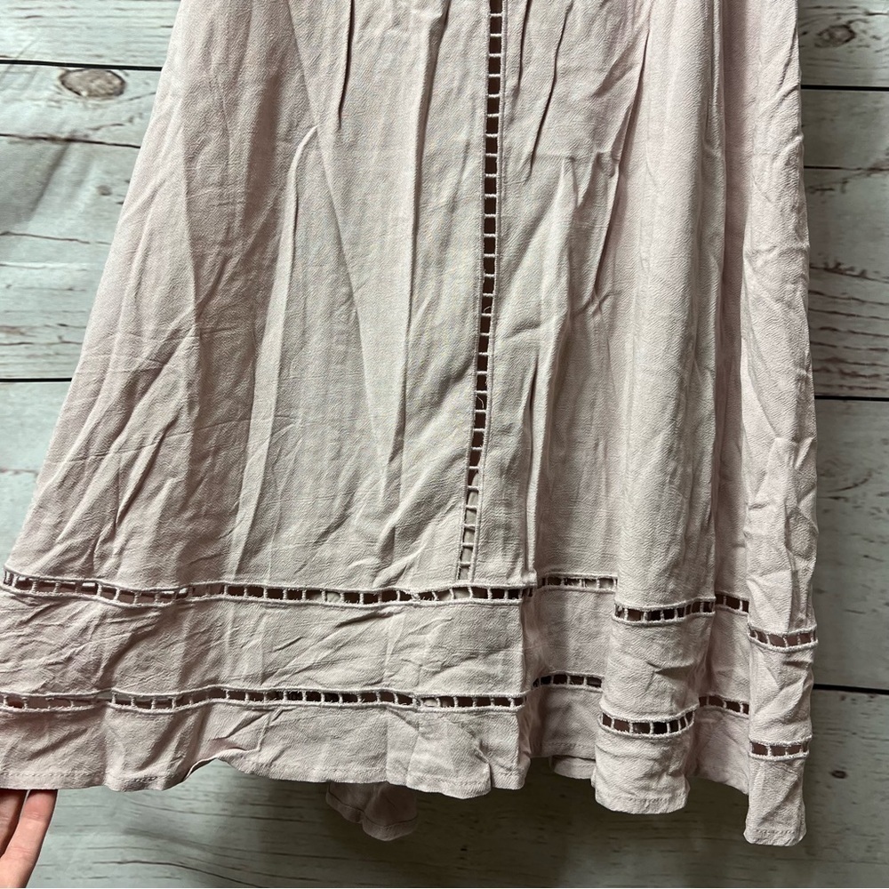 NWT Lulu’s Sister Moon Mauve Embroidered Swing Dress Medium - Picture 4 of 7